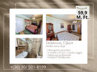 Eladó panellakás, Debrecenben 59.9 M Ft, 2+1 szobás