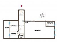 Eladó téglalakás, Kecskeméten 62.9 M Ft, 1+2 szobás
