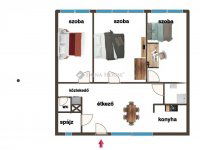 Eladó téglalakás