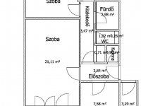 Eladó téglalakás, Gyöngyösön 40.5 M Ft, 2+1 szobás