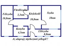 Eladó családi ház, Tiszagyendán 6 M Ft, 2 szobás