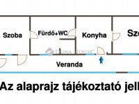 Eladó családi ház, XIX. kerületben 37.5 M Ft, 2 szobás