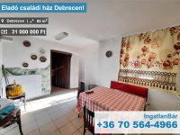 Eladó családi ház, Debrecenben 31 M Ft, 2 szobás