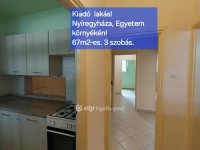 Kiadó téglalakás, albérlet, Nyíregyházán 120 E Ft / hó