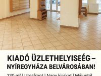 Kiadó üzlethelyiség, Nyíregyházán, Szarvas utcában, 4 szobás