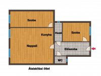 Eladó téglalakás