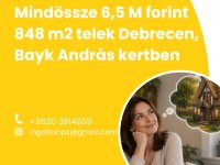 Eladó telek, Debrecenben, Estike utcában 6.5 M Ft
