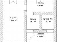 Eladó panellakás, Miskolcon 19.5 M Ft, 1+1 szobás