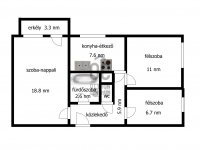 Eladó panellakás, Záhonyon 20.9 M Ft, 3 szobás