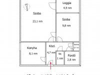 Eladó téglalakás, Budapesten, II. kerületben 112 M Ft, 2 szobás