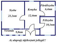 Eladó családi ház, Kisújszálláson 8 M Ft, 1+1 szobás