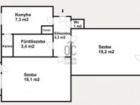 Eladó téglalakás, XXI. kerületben 56.5 M Ft, 2 szobás