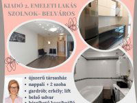 Kiadó téglalakás, albérlet, Szolnokon 180 E Ft / hó, 3 szobás