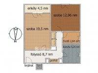 Eladó panellakás, XX. kerületben 74.9 M Ft, 2 szobás