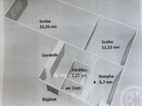 Eladó panellakás, Ajkán 38.7 M Ft, 2+1 szobás