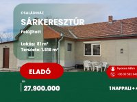 Eladó családi ház, Sárkeresztúron 27.9 M Ft, 4 szobás