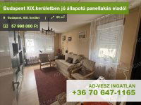 Eladó panellakás, Budapesten, XIX. kerületben 57.99 M Ft