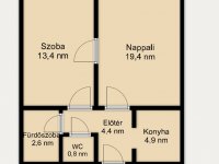 Eladó téglalakás, XX. kerületben 51.9 M Ft, 2 szobás