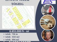 Eladó telek, Tószegen 8.653 M Ft / költözzbe.hu